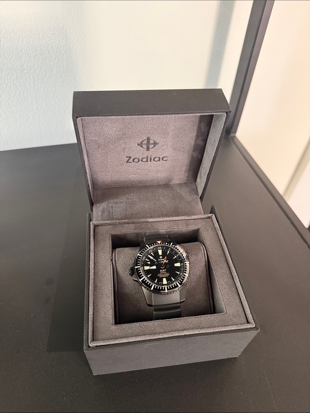 Zodiac Super Sea Wolf GMT Pro Diver Watch - Black (never worn)